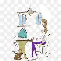 美女玩电脑-空若网 美女玩电脑-空若网