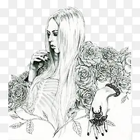 线条美女-空若网 线条美女-空若网