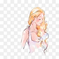 水彩美女-空若网 水彩美女-空若网