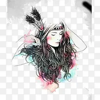 �廭��Ůͷ��-������