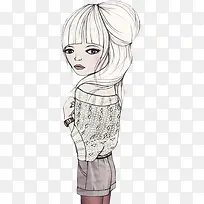 插画美女头像-空若网 插画美女头像-空若网