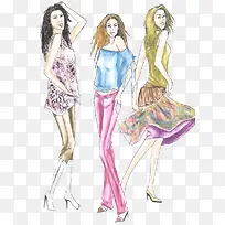 手绘潮女郎-空若网 手绘潮女郎-空若网