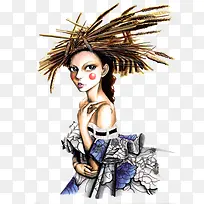 手绘模特-空若网 手绘模特-空若网