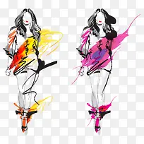 手绘时尚美女-空若网 手绘时尚美女-空若网