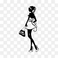 时尚模特剪影-空若网 时尚模特剪影-空若网