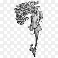 时尚插画模特-空若网 时尚插画模特-空若网