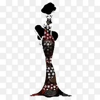 时尚模特插画-空若网 时尚模特插画-空若网