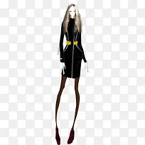 黑色炫酷时尚模特-空若网 黑色炫酷时尚模特-空若网