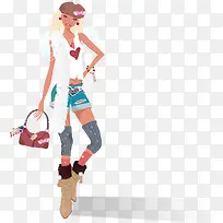 手绘现代时尚美女模特-空若网 手绘现代时尚美女模特-空若网