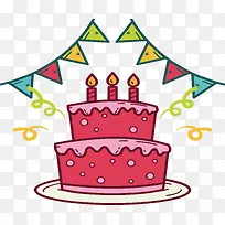 粉红色生日蛋糕-空若网 粉红色生日蛋糕-空若网