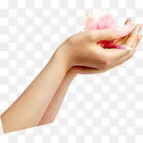 高清摄影手部动作粉红色桃花-空若网 高清摄影手部动作粉红色桃花-空若网