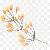 水彩手绘黄色鲜花-空若网 水彩手绘黄色鲜花-空若网