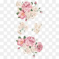 手绘粉色鲜花插画-空若网 手绘粉色鲜花插画-空若网