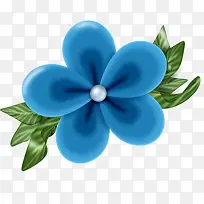 手绘蓝色鲜花-空若网 手绘蓝色鲜花-空若网