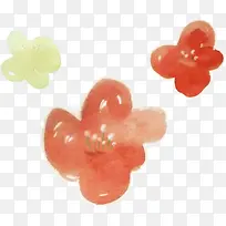 红色水彩鲜花植物-空若网 红色水彩鲜花植物-空若网