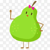 矢量卡通扁平化梨水果png-空若网 矢量卡通扁平化梨水果png-空若网