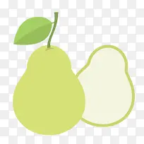 矢量卡通扁平化梨水果png-空若网 矢量卡通扁平化梨水果png-空若网