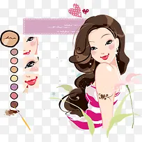 美容的美女矢量素材-空若网 美容的美女矢量素材-空若网