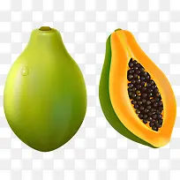 手绘木瓜水果-空若网 手绘木瓜水果-空若网