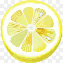 黄色卡通柠檬片水果-空若网 黄色卡通柠檬片水果-空若网