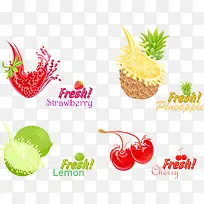 矢量创意卡通水果-空若网 矢量创意卡通水果-空若网
