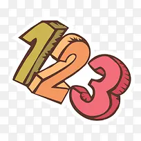 手绘卡通立体数字彩色-空若网 手绘卡通立体数字彩色-空若网