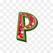 紫红立体字母p-空若网 紫红立体字母p-空若网