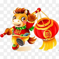 可爱卡通小马提灯笼-空若网 可爱卡通小马提灯笼-空若网