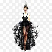 黑色时尚女人素材-空若网 黑色时尚女人素材-空若网