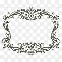 黑色花纹线条边框素材-空若网 黑色花纹线条边框素材-空若网