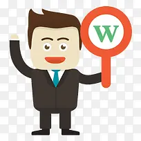 扁平化举牌-空若网 扁平化举牌-空若网