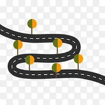 扁平化道路素材-空若网 扁平化道路素材-空若网