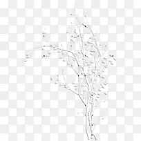 白色手绘树枝 黑色描点 png素材-空若网 白色手绘树枝 黑色描点 png素材-空若网