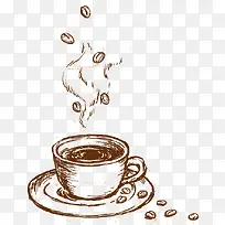 创意手绘咖啡写实-空若网 创意手绘咖啡写实-空若网