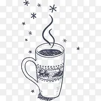 矢量手绘咖啡杯-空若网 矢量手绘咖啡杯-空若网
