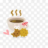 手绘咖啡饼干素材-空若网 手绘咖啡饼干素材-空若网