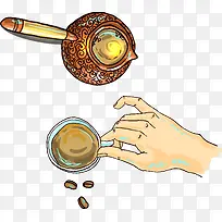 手绘咖啡矢量图-空若网 手绘咖啡矢量图-空若网