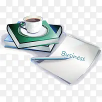 手绘咖啡书本图案-空若网 手绘咖啡书本图案-空若网