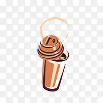 手绘卡通咖啡-空若网 手绘卡通咖啡-空若网