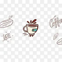 手绘咖啡图标-空若网 手绘咖啡图标-空若网