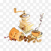 手绘咖啡机-空若网 手绘咖啡机-空若网