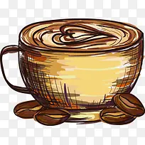 手绘咖啡杯免抠-空若网 手绘咖啡杯免抠-空若网