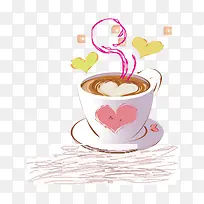 手绘咖啡杯-空若网 手绘咖啡杯-空若网