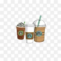 手绘咖啡杯-空若网 手绘咖啡杯-空若网