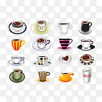 深蓝咖啡杯子矢量-空若网 深蓝咖啡杯子矢量-空若网