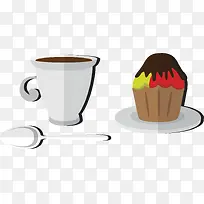 卡通咖啡蛋糕素材-空若网 卡通咖啡蛋糕素材-空若网