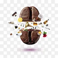 咖啡元素素材-空若网 咖啡元素素材-空若网