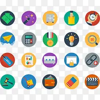 扁平化时尚圆形图标-空若网 扁平化时尚圆形图标-空若网