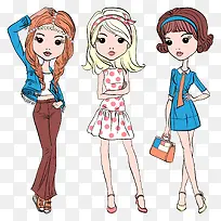 卡通时尚女孩-空若网 卡通时尚女孩-空若网