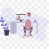 ��ͨʱ�а칫����廭-������